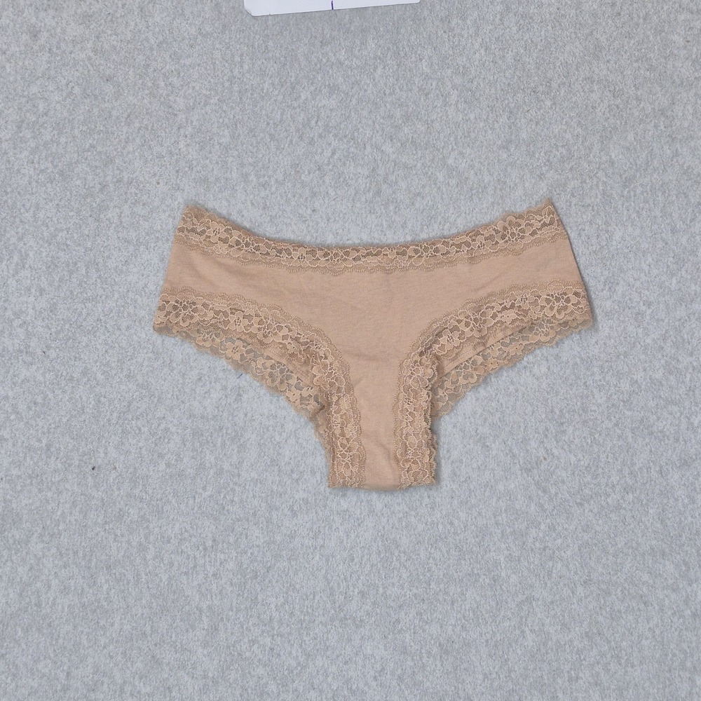 Victoria's Secret Women Panty Medium Beige Cheeky Lace NWT